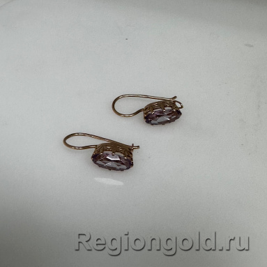 Серьги СССР из золота с александритами - Ювелирный магазин Регионголд - 383-5399508