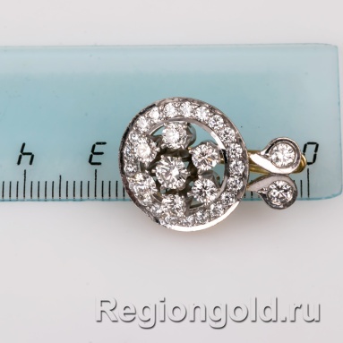 Серьги СССР из золота с бриллиантами - Ювелирный магазин Регионголд - 383-5399440