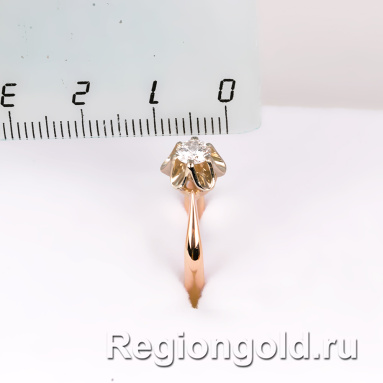 Кольцо СССР из золота с бриллиантом - Ювелирный магазин Регионголд - 383-5399265