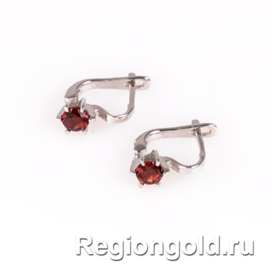 Серьги из серебра с гранатами - Ювелирный магазин Регионголд - 383-5399513