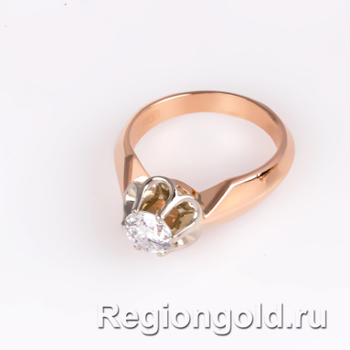 Кольцо СССР из золота с бриллиантом - Ювелирный магазин Регионголд - 383-5399292