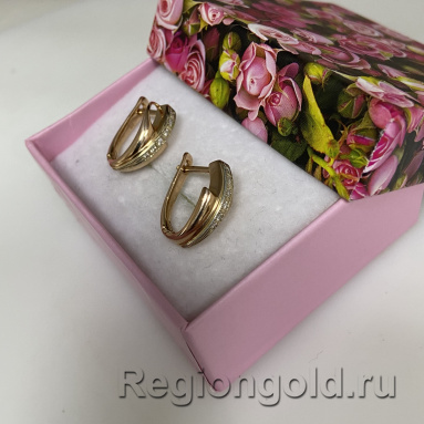 Серьги из золота с бриллиантами - Ювелирный магазин Регионголд - 383-5399467
