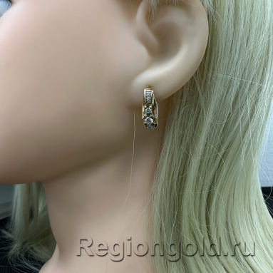 Серьги из золота с бриллиантами - Ювелирный магазин Регионголд - 383-5399462