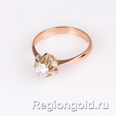 Кольцо СССР из золота с бриллиантом - Ювелирный магазин Регионголд - 383-5399266