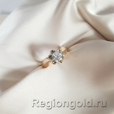 Кольцо СССР из золота с бриллиантом - Ювелирный магазин Регионголд - 383-5399296